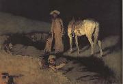 Frederic Remington In From the Night Herd (mk43) Sweden oil painting artist